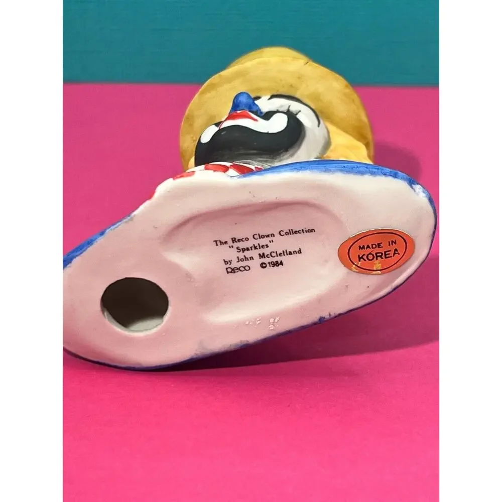 Sparkles Reco Clown Collection Figurine by John McClelland 1984 in Original Box